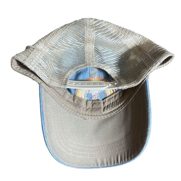 Infinity brand trucker hat OSFM light denim w rainbow rooster - Picture 3 of 4